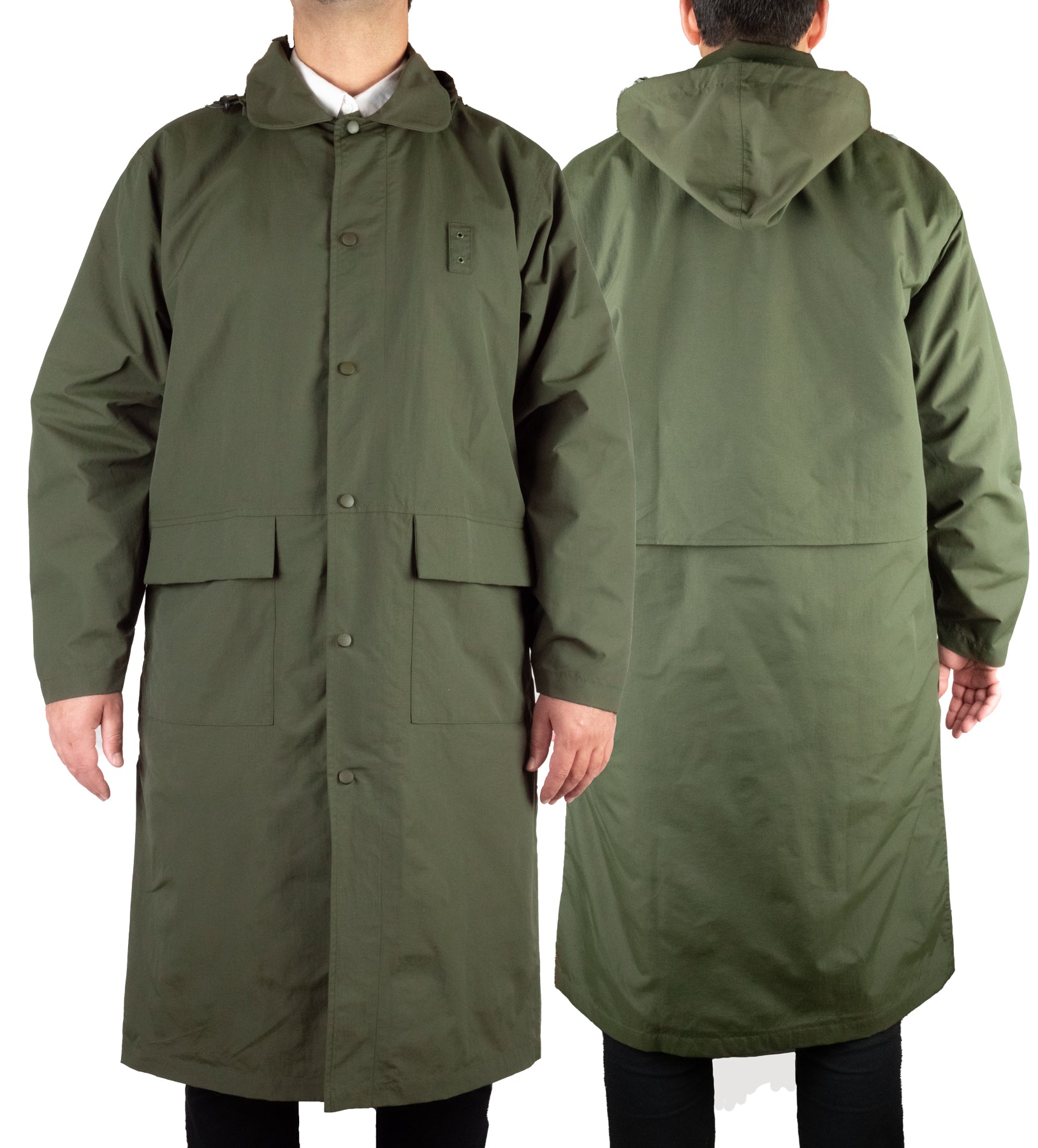 Windproof Water-Resistant Long Rain Jacket – Uniform Warehouse