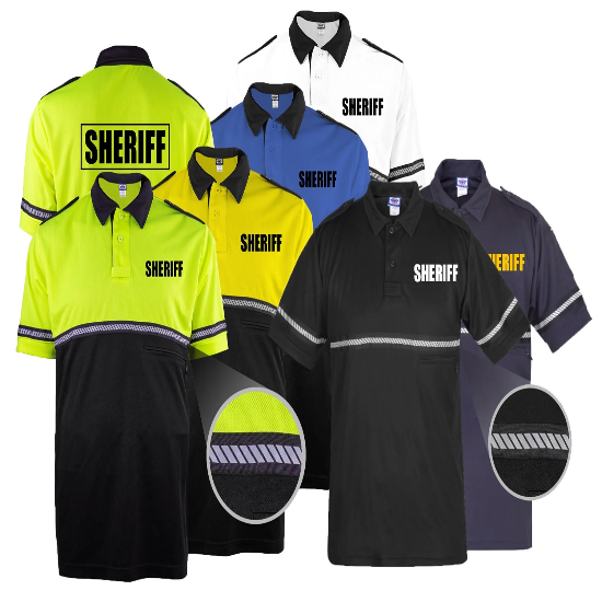 [CUSTOMIZED] First Class Two Tone Sheriff Bike Patrol Shirt with Zipper Pocket and