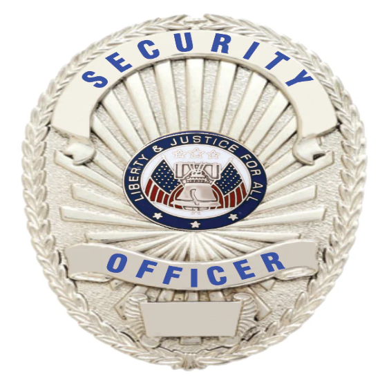 [CUSTOMIZED] First Class Security Officer Silver Shield Badge