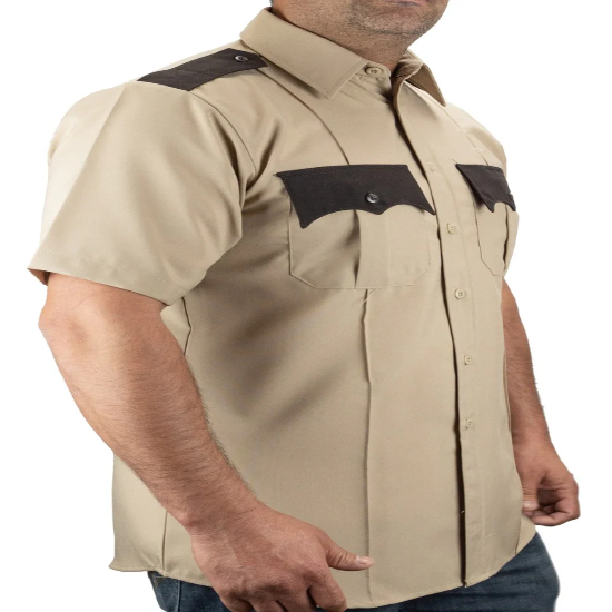 [CUSTOMIZED] First Class 100% Polyester Two Tone Short Sleeve Uniform Shirt