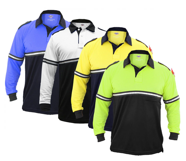 [CUSTOMIZED] First Class Two Tone Long Sleeve Bike Patrol Shirt with Zipper Pocket