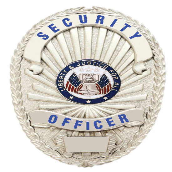 [CUSTOMIZED] First Class Security Officer Silver Shield Badge