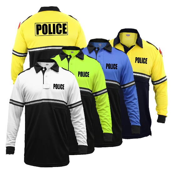 [CUSTOMIZED] First Class Two Tone Police Long Sleeve Bike Patrol Shirt With Zipper