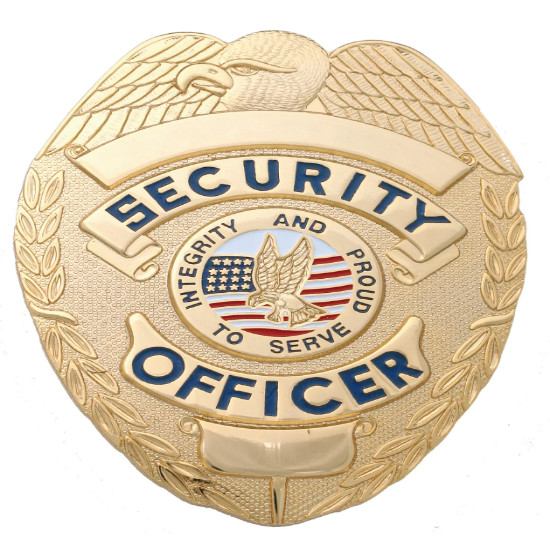 [CUSTOMIZED] First Class Security Officer Gold Shield Badge