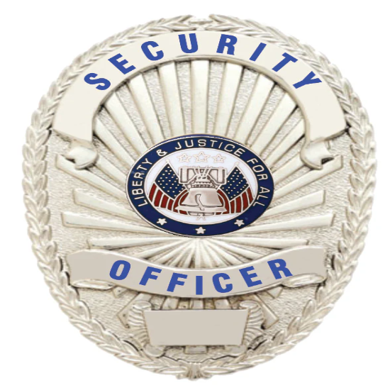 [CUSTOMIZED] First Class Security Officer Silver Shield Badge
