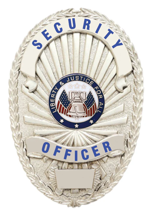 [CUSTOMIZED] First Class Security Officer Silver Shield Badge