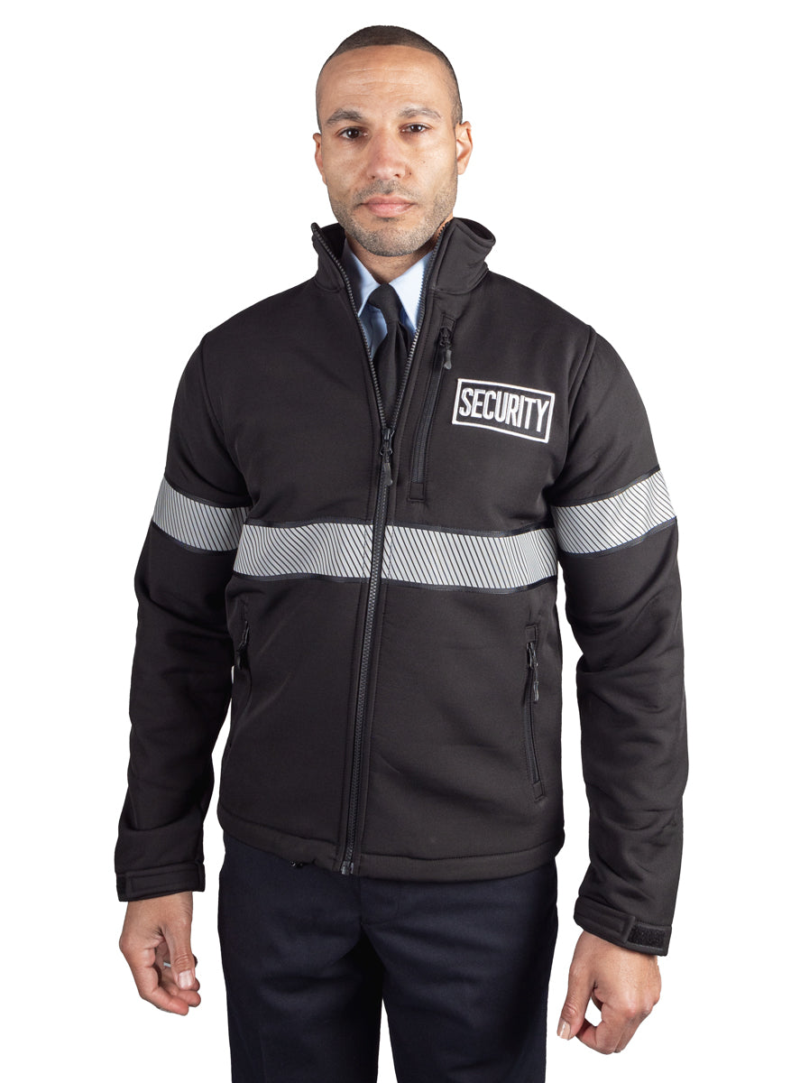 Shell Security Uniform Ryno Gear Reflective Security Soft Shell Jacket with Stripes – Uniform ...