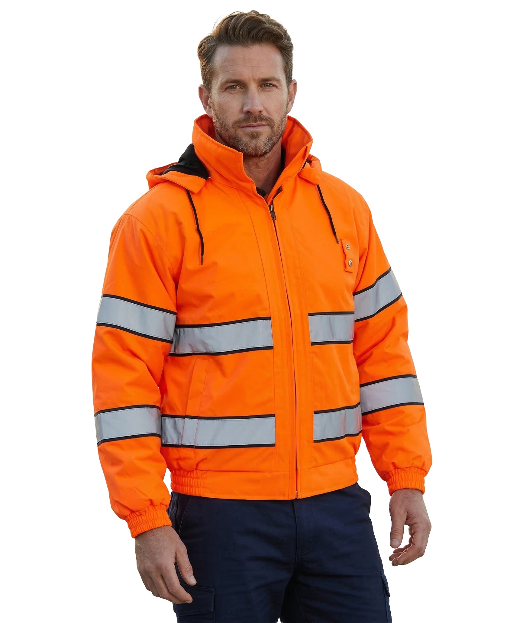 High Visibility Fluorescent Reflective Jacket – Uniform Warehouse ...