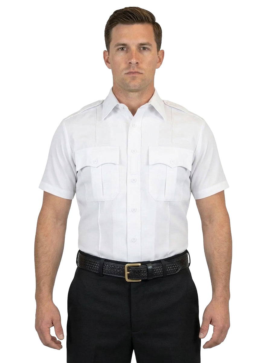 mens dress shirt with hidden zipper First Class Polyester Hidden Zipper Security Gray Uniform Shirt Mens 2XL
