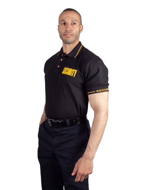 security dress shirts Men's Uniform Security Shirt - Short Sleeve - Petrel - Black