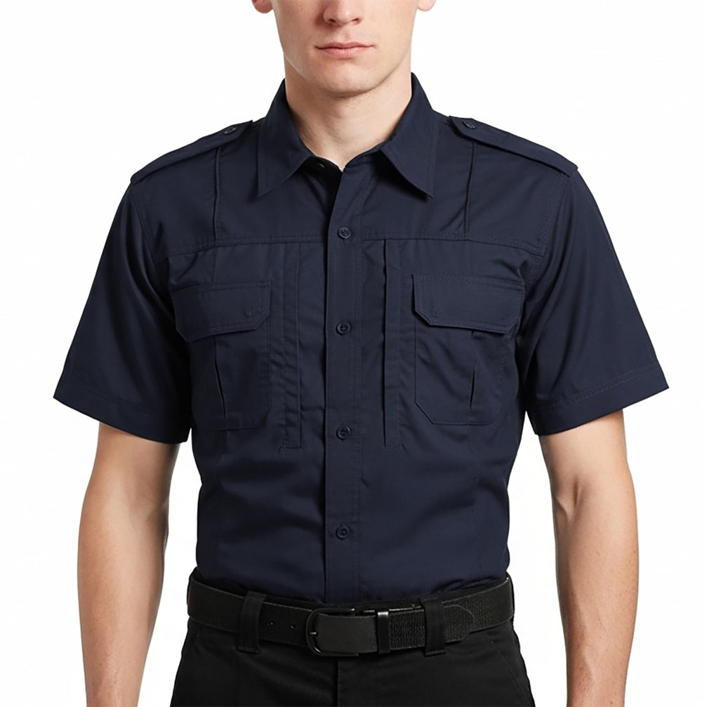 tactical dress shirts First Tactical Men's Pro Duty Uniform Shirt Black / 6XL / Tall