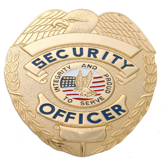 [CUSTOMIZED] First Class Security Officer Gold Shield Badge