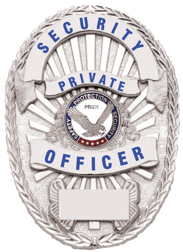 [CUSTOMIZED] Security Private Officer Silver Shield Badge