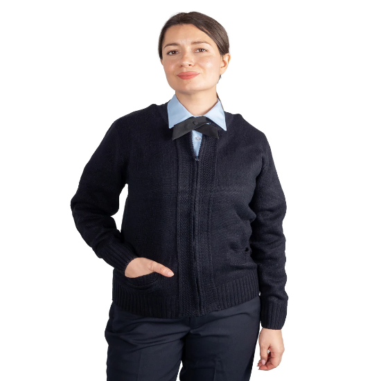 [CUSTOMIZED] First Class Unisex Zip-Front Crewneck Cardigan