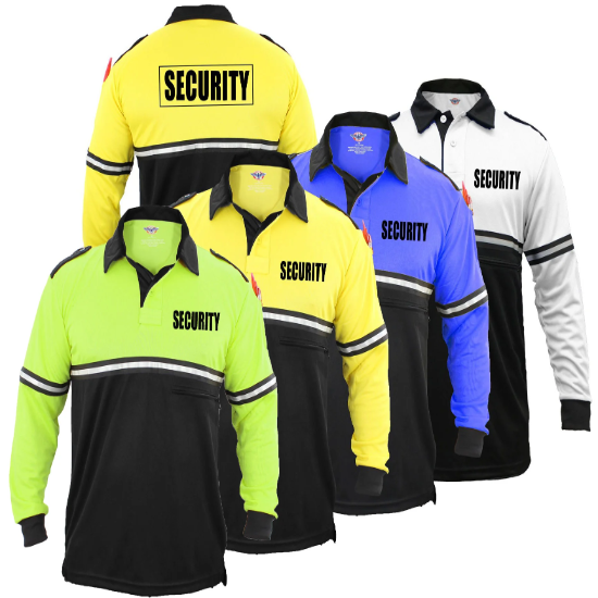 [CUSTOMIZED] Two Tone Security Long Sleeve Bike Patrol Shirt With Zipper Pocket