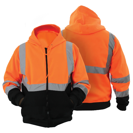 [CUSTOMIZED] Hi-Visibility Safety Thermal Zippered Hoodie