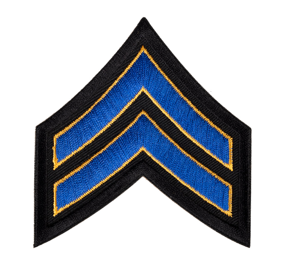 Corporal Rank Chevron Emblem (Blue/Gold) – Uniform Warehouse: Security ...