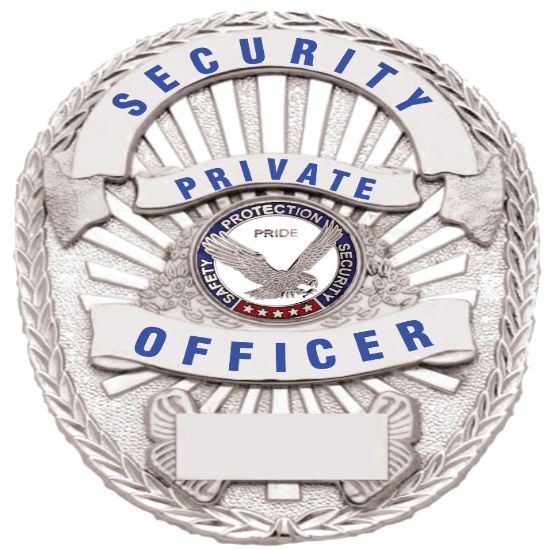 [CUSTOMIZED] Security Private Officer Silver Shield Badge