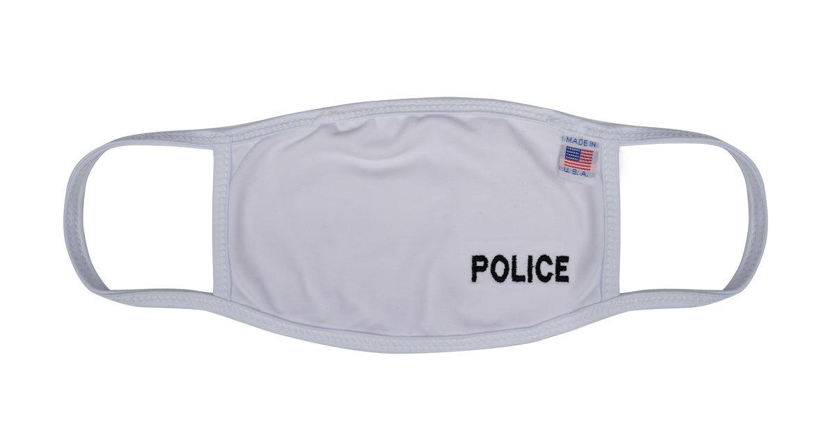 Police Mask Colour In White Reusable Washable Face Mask (Police) – Uniform Warehouse ...