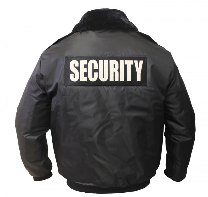 Watch-Guard Bomber Jacket (Black) with Reflective Security ID – Uniform ...