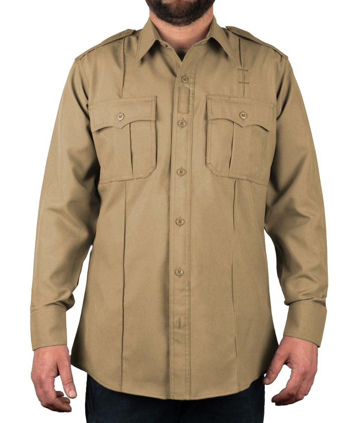 Polyester 4 Pocket Hidden Zipper Uniform Shirt with Underarm Mesh Polyester 4 Pocket Hidden Zipper Uniform Shirt with Underarm Mesh
