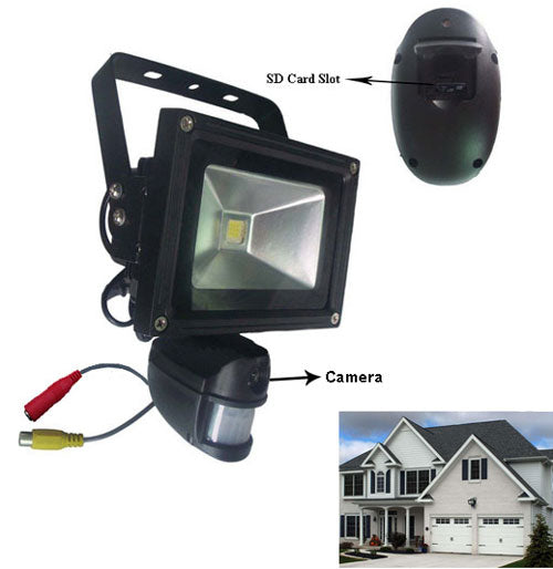 LED Spotlight with Infrared Motion Sensor and Camera (Free 4GB SD card ...