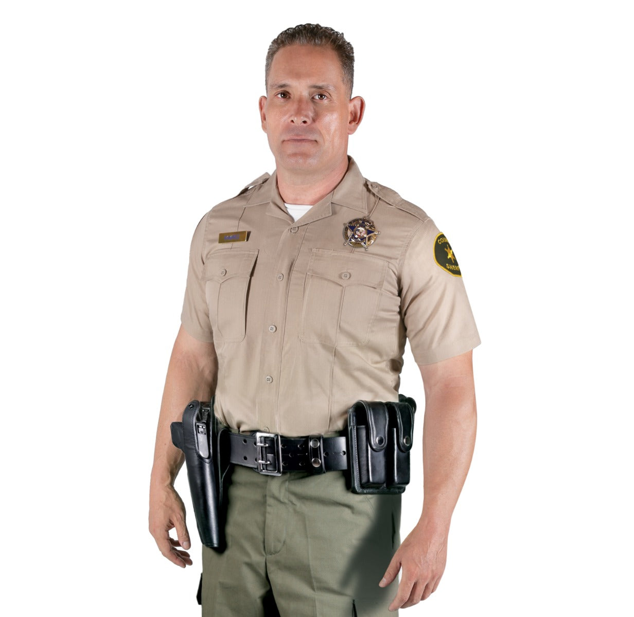 Uniform Ripraft Sinatra LASD Poly-Cotton Rip-Stop Class B Short Sleeve Tan Shirt ...