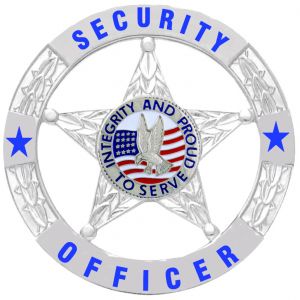 First Class Security Officer Silver 7-Point Star Badge