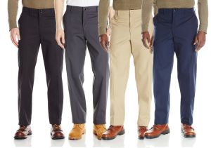 Red Kap Men's Pants Industrial Work Uniform w/ cell phone pocket Irregular New 