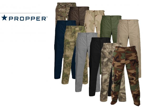 Propper BDU Trousers Button Fly Tactical Ripstop Mens Patrol Military Pants Grey 